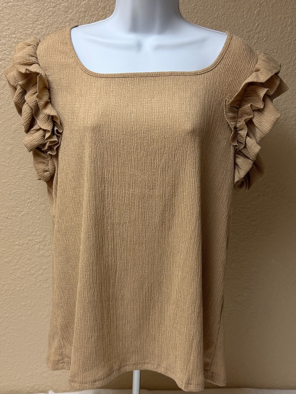 4/$20 Ruffled Sleeve Square Neck Women's Top
